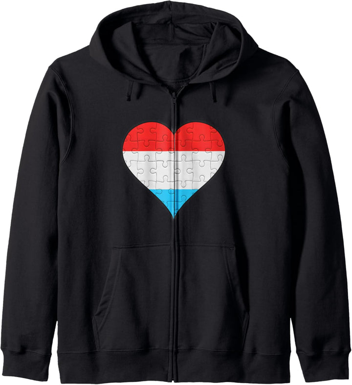 Luxemburg Luxemburgische Flagge Herz Kapuzenjacke