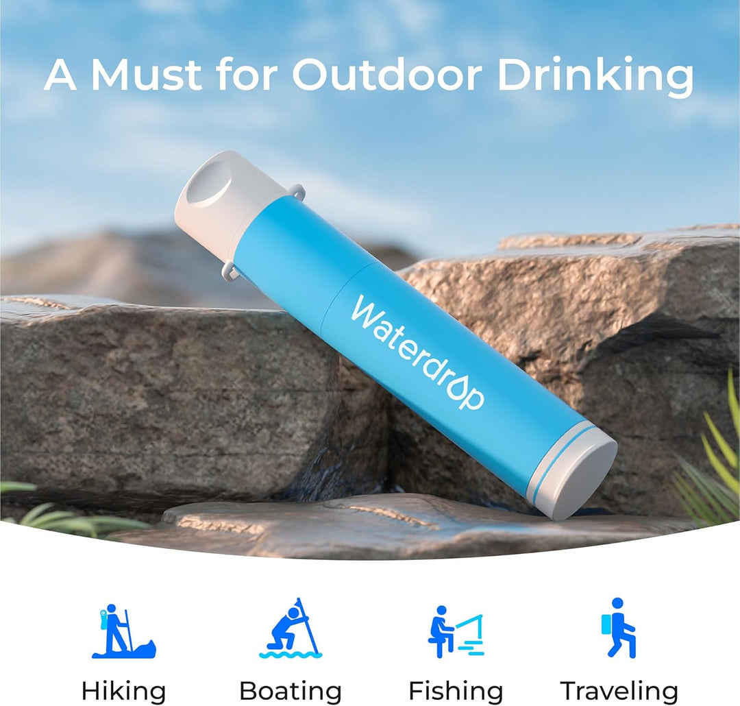 Waterdrop Wasserfilter Outdoor, Wasserfiltersystem Survival. 2 Packung 2 Strohhalme, 2 Strohhalme