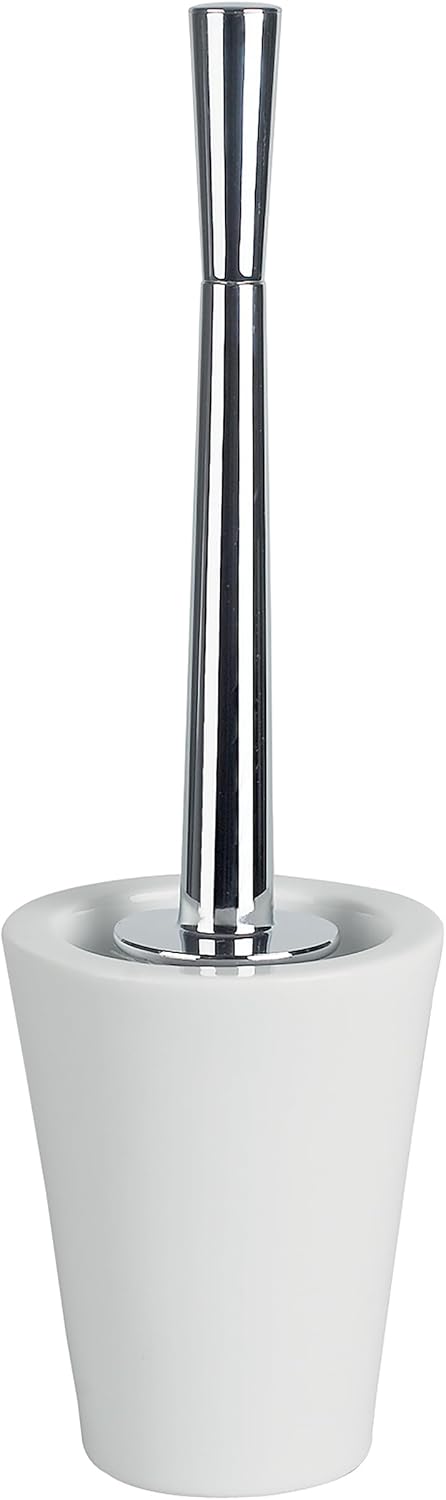 Spirella "Max Light WC Bürste Toilettenbürste Klobürste WC Garnitur aus Keramik Weiss, WC Bürste