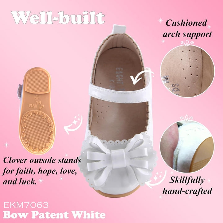 EIGHT KM - Kleinkind Mädchen Kleid Ballerinas Schuhe - Mary Jane Wohnungen - Prinzessin Hochzeit Sch