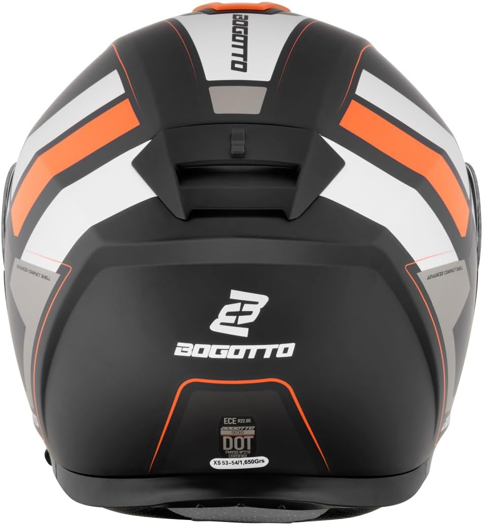 Bogotto FF403 Murata Klapphelm, orange/schwarz XS