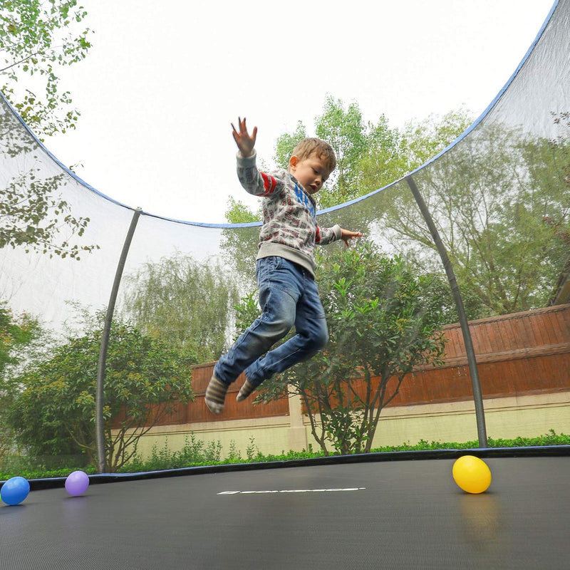 SONGMICS Trampolin Sicherheitsnetz Ø 244 305 366 cm, Ersatznetz, rundes Schutznetz für Gartentrampol