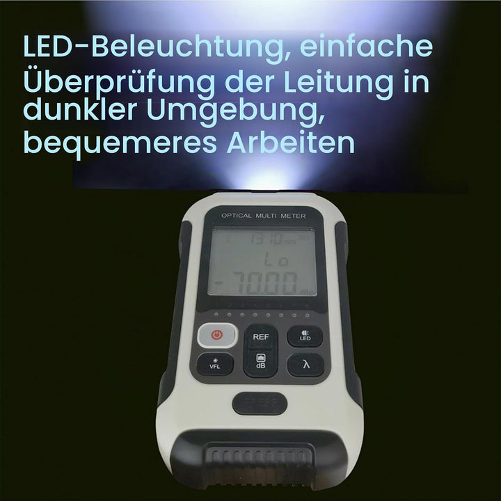 Glasfaser Leistungs Messer, 3 In 1 FTTH Glasfaser Tester Mit Optisches LeistungsmessgeräT, Netzwerkk