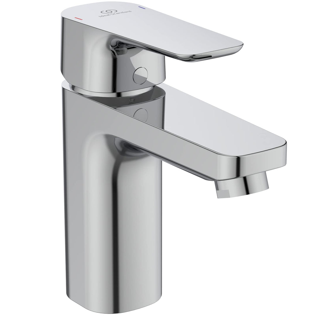 Ideal Standard BC560AA Ceraplan III Slim Waschtischarmatur, Chrom Auslaufhöhe 92mm mit Ablaufgarnitu