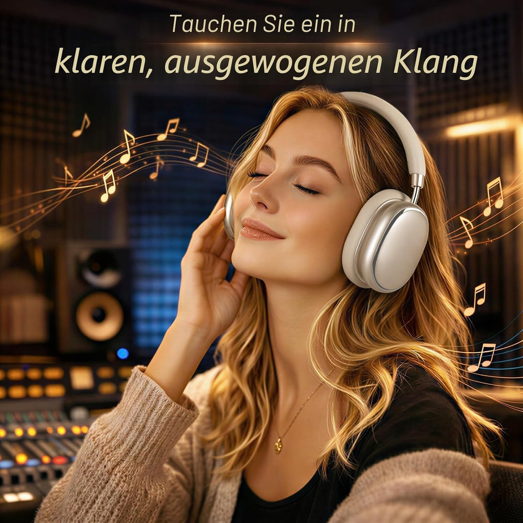 NC95 Hybrid Noise Cancelling Kopfhörer mit Drehknopf,Over-Ear Kopfhörer Kabellos Bluetooth,Transpare