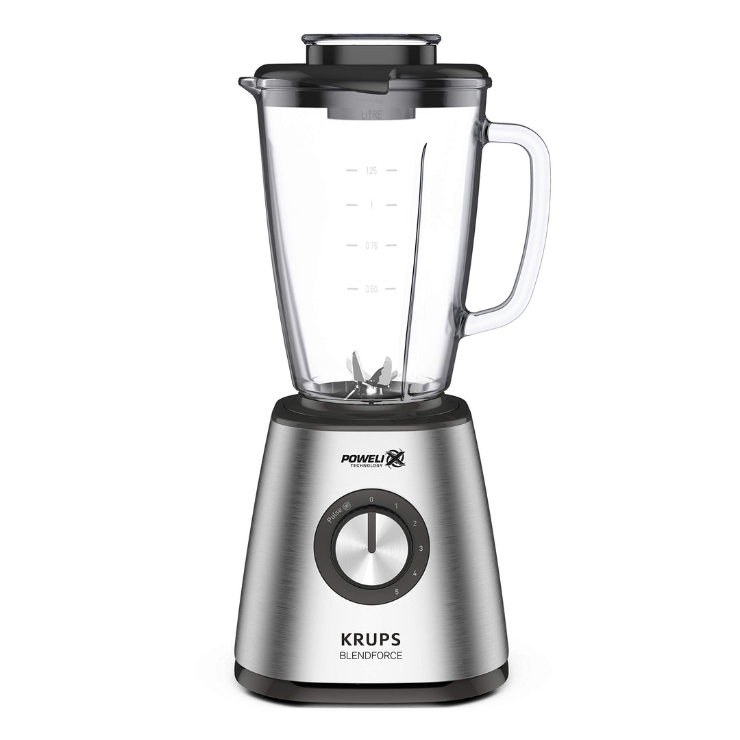 Krups KB439D Blendforce 2 Standmixer | 800 Watt | 5 Geschwindigkeiten | Pulsfunktion | 1,75 Liter Th