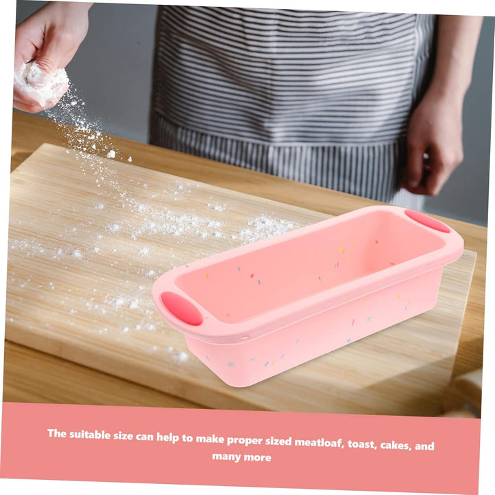 Cabilock Rosa Silikon Brotbackform für Toast und Kuchen, Antihaft, Rosa