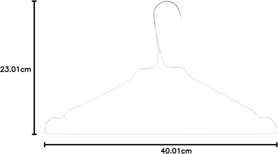 RSR Hangers Drahtbügel Kleiderbügel aus Metall 100 Stück Weiss Metallkleiderbügel Set Drahtkleiderbü