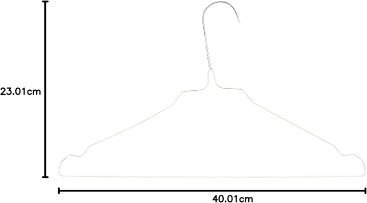 RSR Hangers Drahtbügel Kleiderbügel aus Metall 100 Stück Weiss Metallkleiderbügel Set Drahtkleiderbü