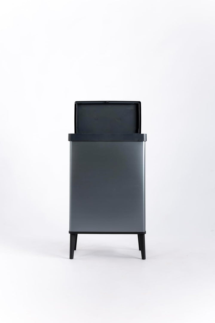 Curver Keter Verto Abfalleimer, Mülltrennung, Deckel mit Druck, Doppelfach, elegantes Design, recyce
