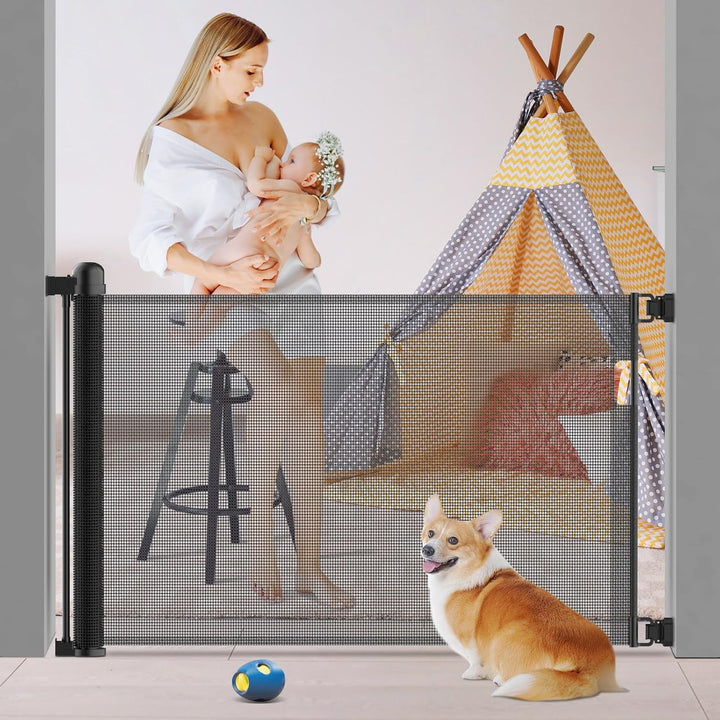 Türschutzgitter Ausziehbar, 180cm Treppenschutzgitter für Kinder Baby, Treppenschutzgitter, Absperrg