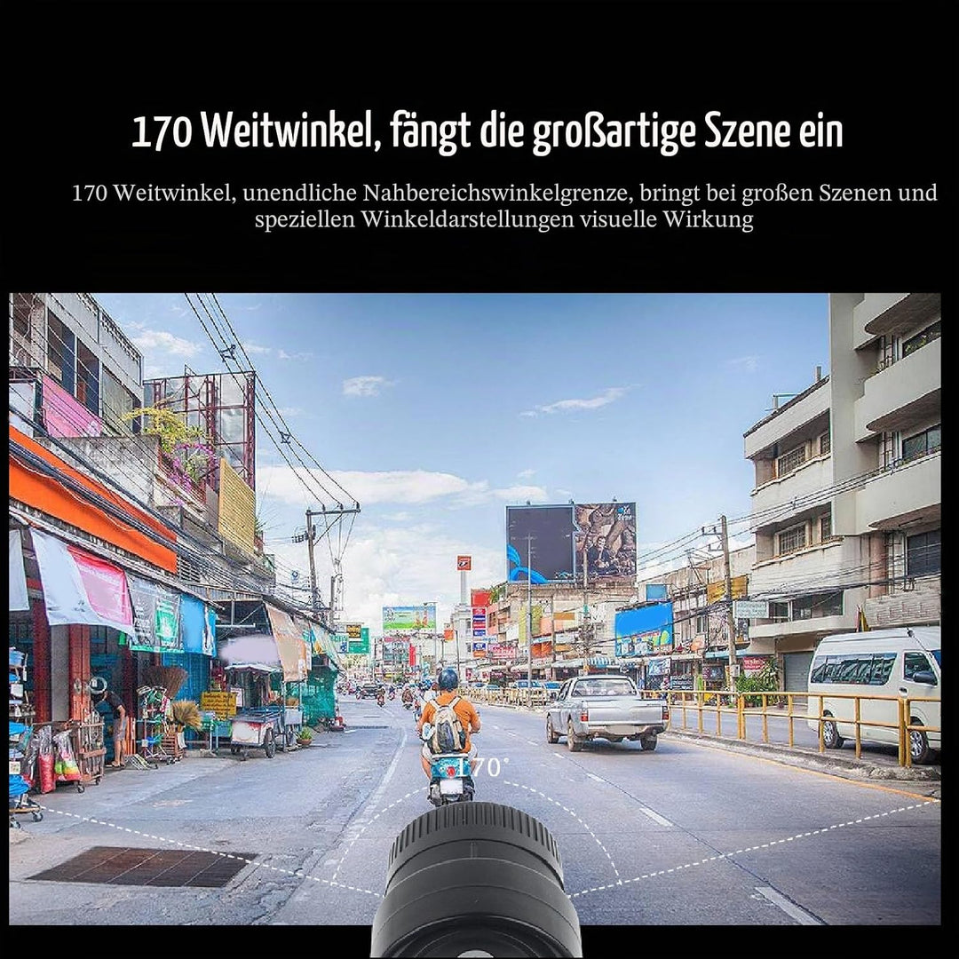 Fahrrad-Motorradhelm-Kamera, Sport-Action-Kamera, Fahrrad-Videorecorder-Kamera, 170°-Weitwinkel-Camc