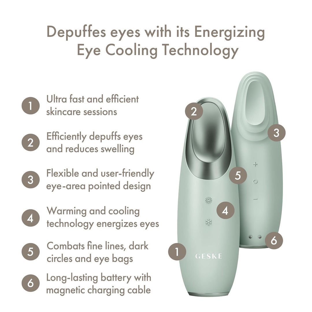 GESKE | Warm &amp; Cool Eye-Energizer 6 in 1 inkl. De-Puffing Eye-Serum | SmartAppGuided All-In-One Auge