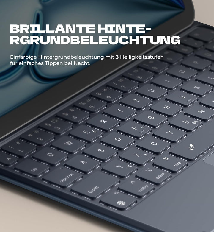 Dexnor Tastatur Hülle für iPad Air 11 Zoll M3/M2 (2025/2024), iPad Pro 11 Zoll 4/3/2/1&amp; Air 5/4, Mag
