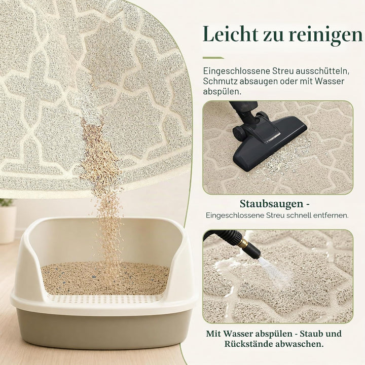Yimobra Fangmatte für Katzentoilette, leicht zu reinigen, rutschfest, wasserabweisend, weiche Hausti