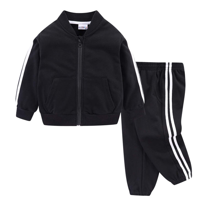 Mud Kingdom Kleine Jungs Jogger Set Langarm-Freizeitoberbekleidung Lässiges Schwarz 3 Jahre, Lä