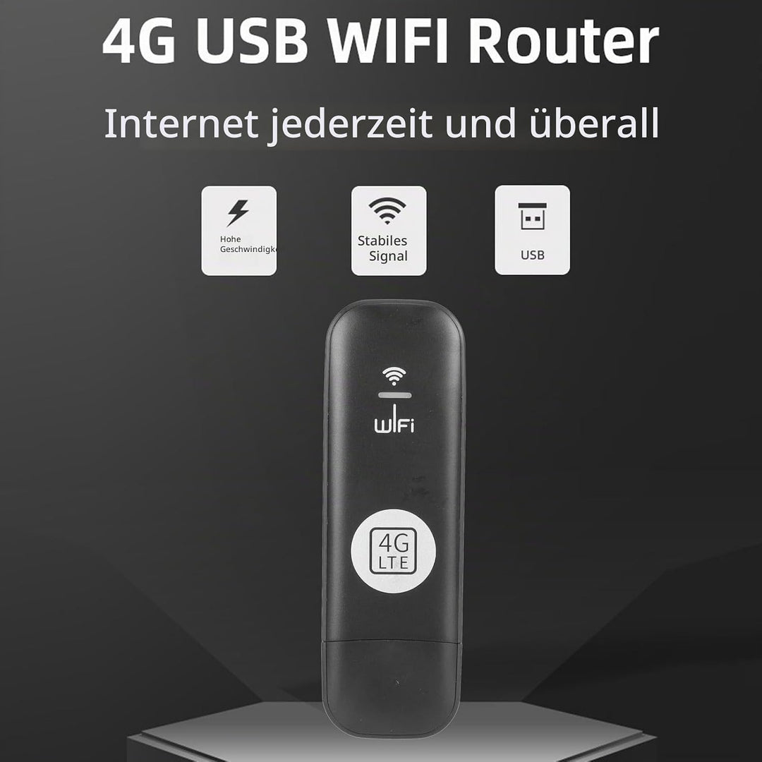 Tragbares 4G-LTE-USB-WLAN-Modem mit SIM-Kartensteckplatz, Hochgeschwindigkeit für 8 Benutzer, Unters