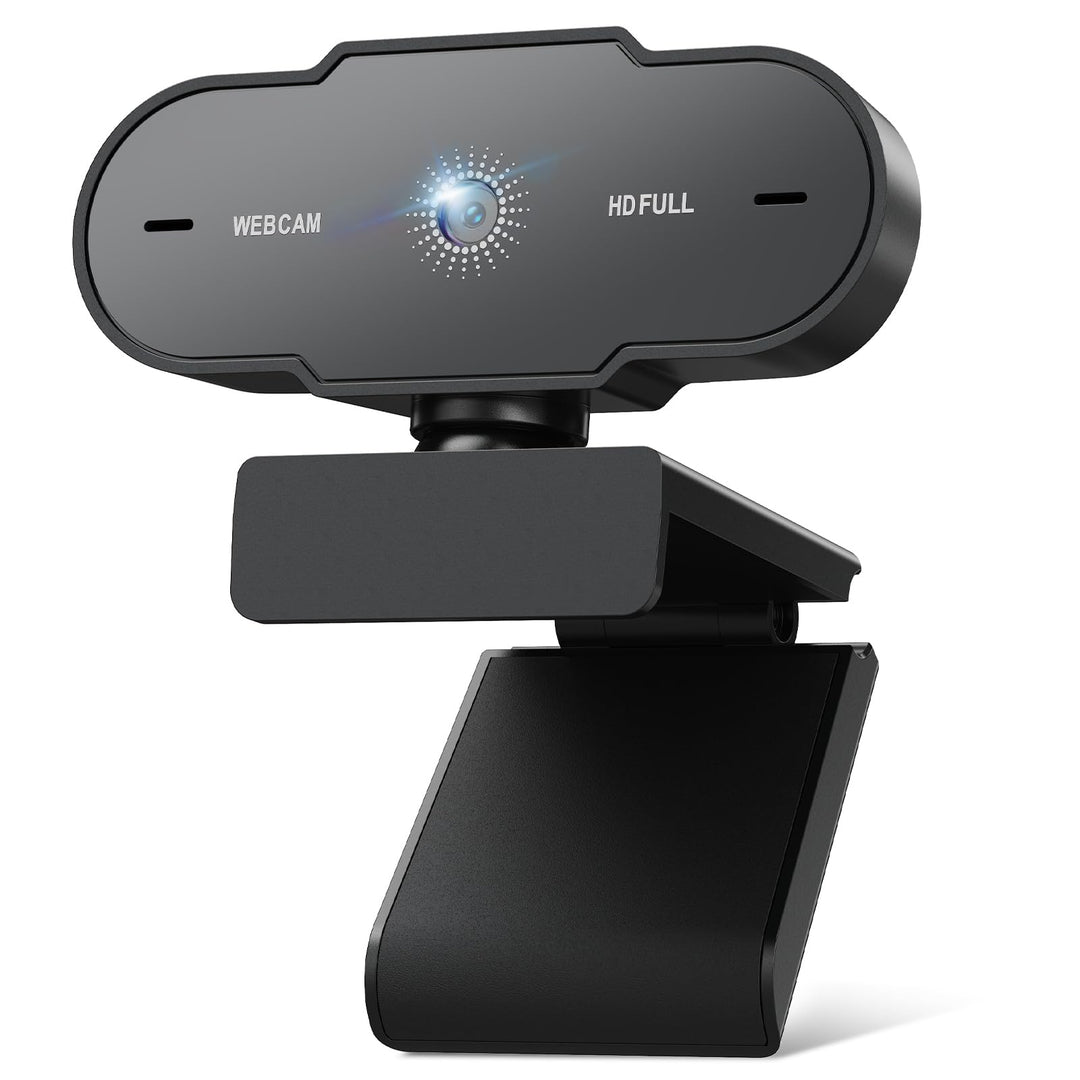 Webcam 1080P 30FPS - Full HD PC Kamera mit USB A Klares Stereo-Audio, Automatische Lichtkorrektur US