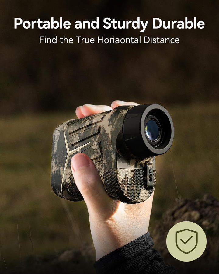 MiLESEEY Wiederaufladbarer Entfernungsmesser Jagd 800yd,±0.5M Genauigkeit, Laser Entfernungsmesser m