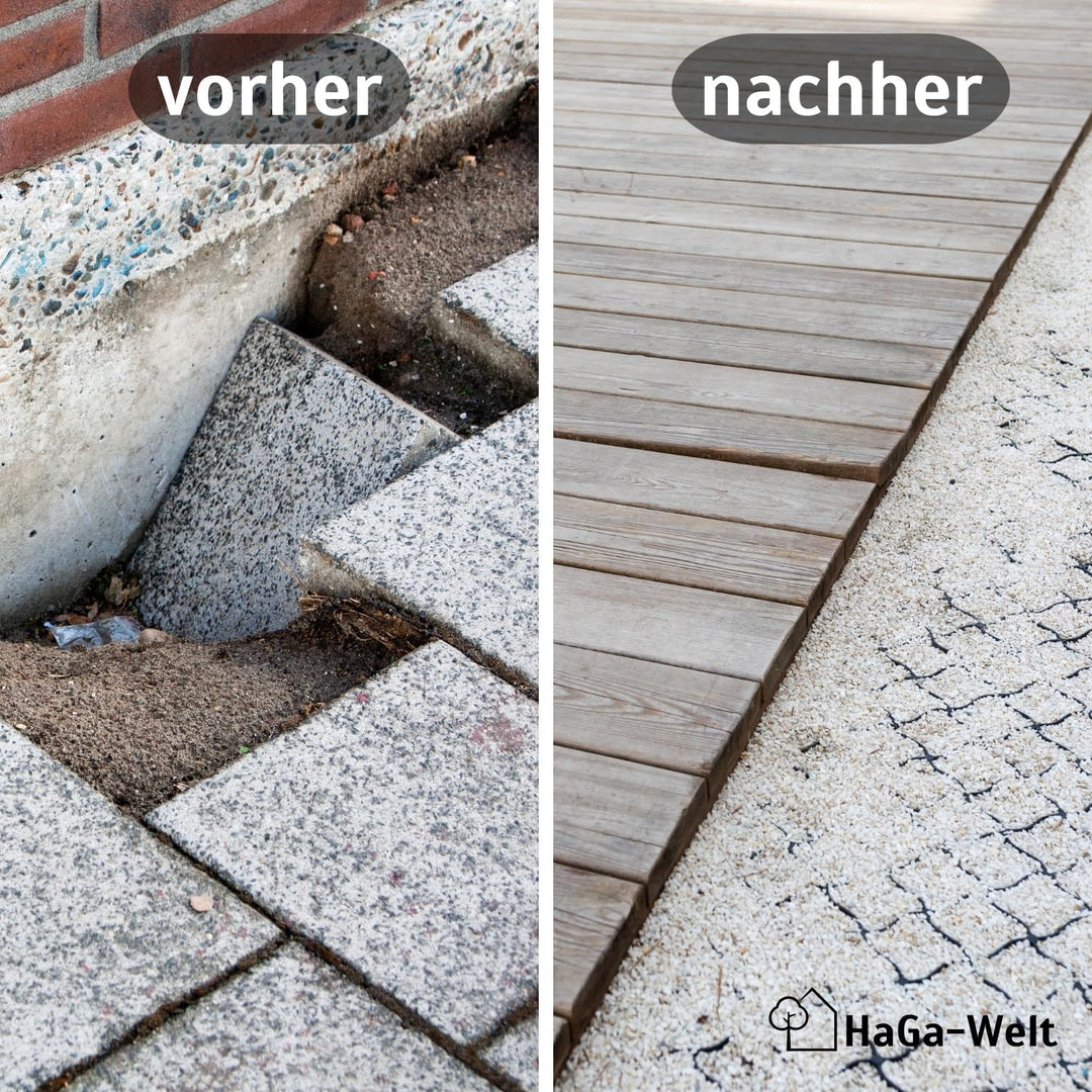 HaGa® Geogitter 6,5 m x 2,5 m x 10 cm = 16,25 m² | Bodenverstärkung - Kiesgitter für stabilen Boden