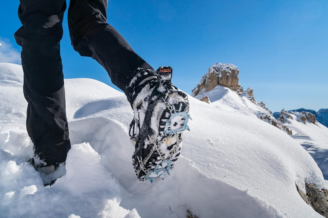 Nortec Spikes ALP 2.0 Made in Italy für Winter Trekking auf EIS und Schnee, Micro Spikes Leicht für