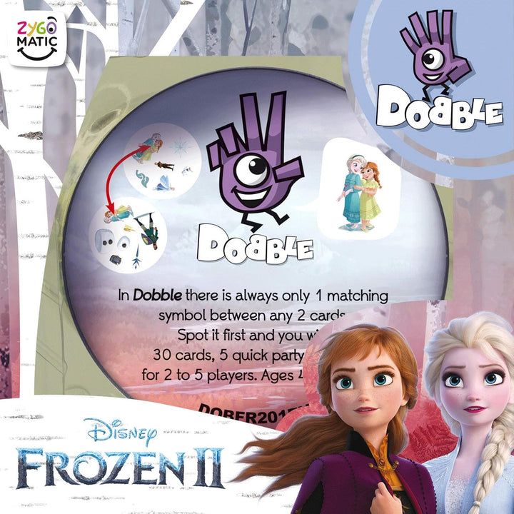 Asmodee , Dobble Frozen 2 , Card Game , Ages 6+ , 2-8 Players , 15 Minutes Playing Time englisch, en