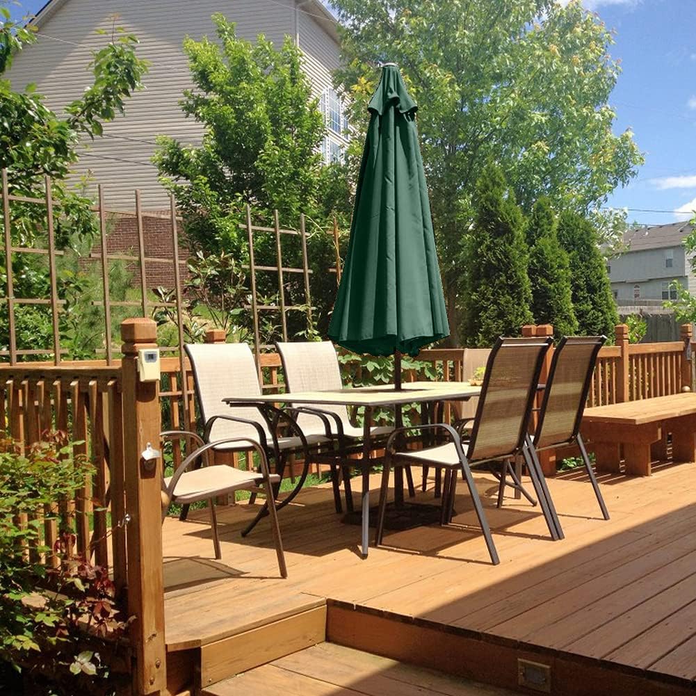 LMYDIDO 300cm Sonnenschirm Ersatzbezug 6 Streben Ersatz-Sonnenschirm Überdachung Ersatzabdeckung mit