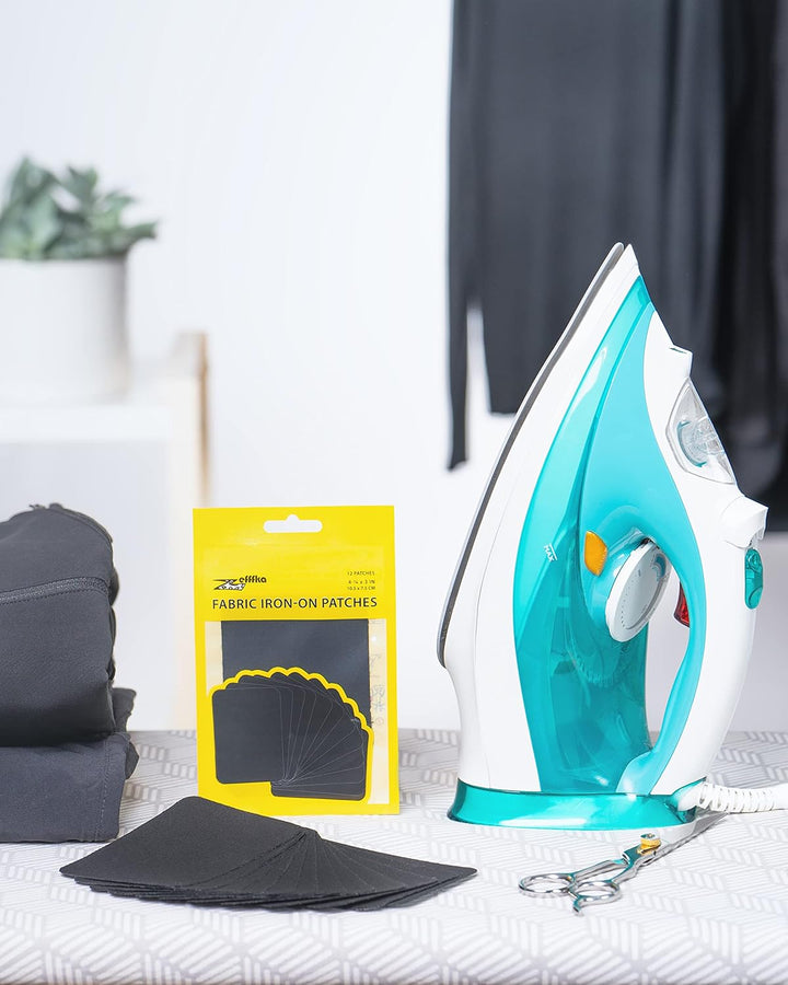 ZEFFFKA 2PACK Kleider-Flicken zum Aufbügeln für Innen und Aussen Stärkster Kleber 100% Baumwolle sch