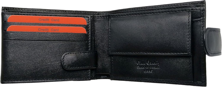 Pierre Cardin Geldbörse für Herren, echtes Leder, Slim, Herren, kleines dünnes Rfid, Geschenk, Brief
