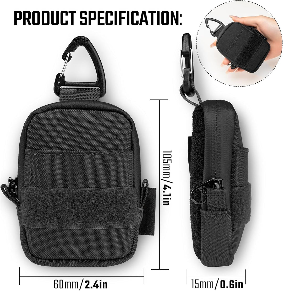 TACTICAL GEEK Storage A6 Mini EDC Organizer - 2-Taschen Premium 500D Cordura Nylon Tasche Für AirPod