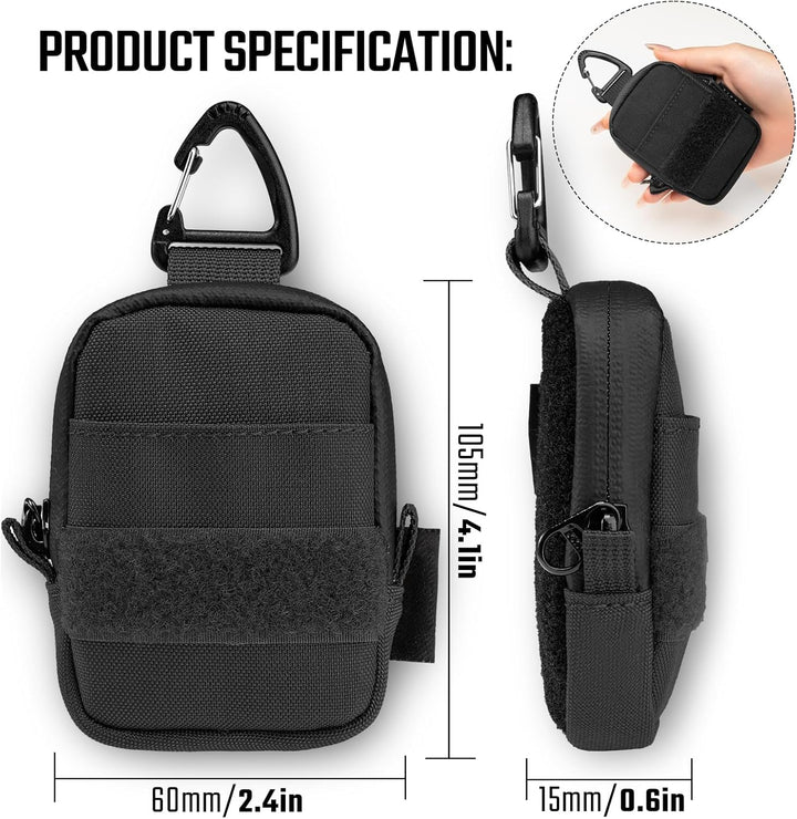 TACTICAL GEEK Storage A6 Mini EDC Organizer - 2-Taschen Premium 500D Cordura Nylon Tasche Für AirPod