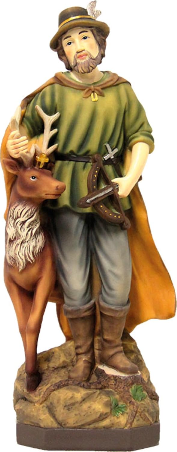 FADEDA Hlg. Hubertus/Höhe:30 cm/handbemalt/detailgetreue Krippen Figuren - Weihnachten Tisch Dekorat