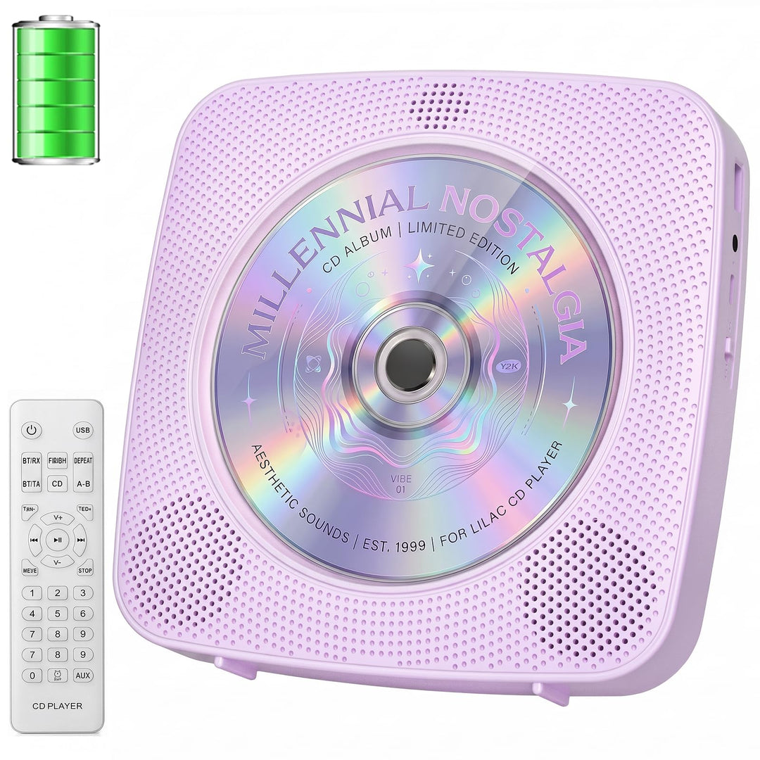 Gueray Tragbarer CD Player Tragbar : Radio CD Players Kinder CD-Player Discman mit 1800mAh Akku Laut