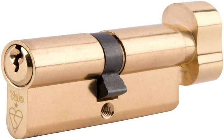 Yale Euro Zylinder BS T/Turn, PKMT3030-PB 30:10:30 (70 mm) In Sichtverpackung Messing, 30:10:30 (70