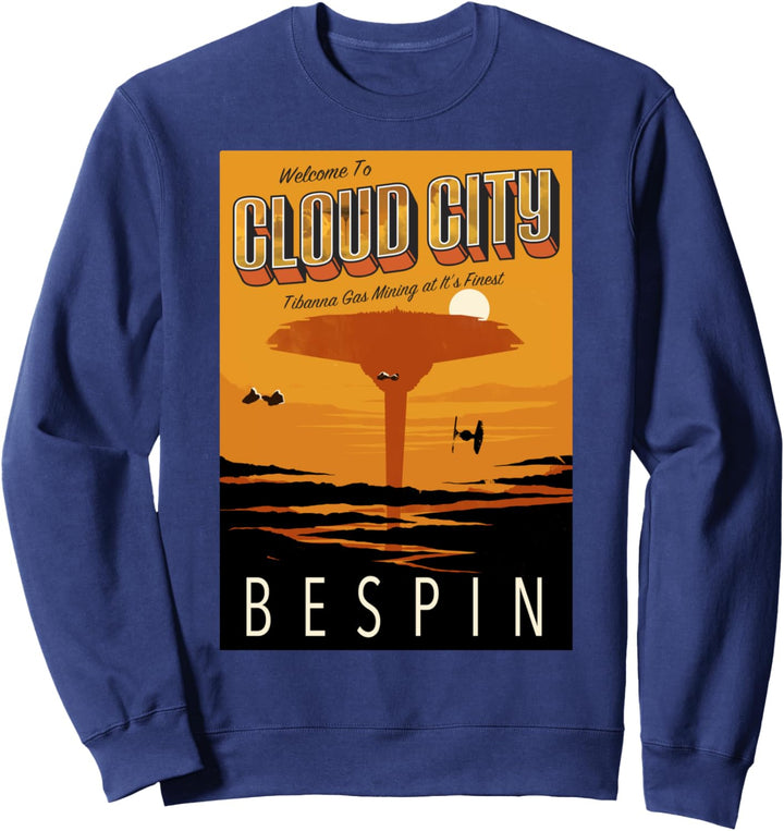 Star Wars Welcome To Cloud City Text Poster Sweatshirt