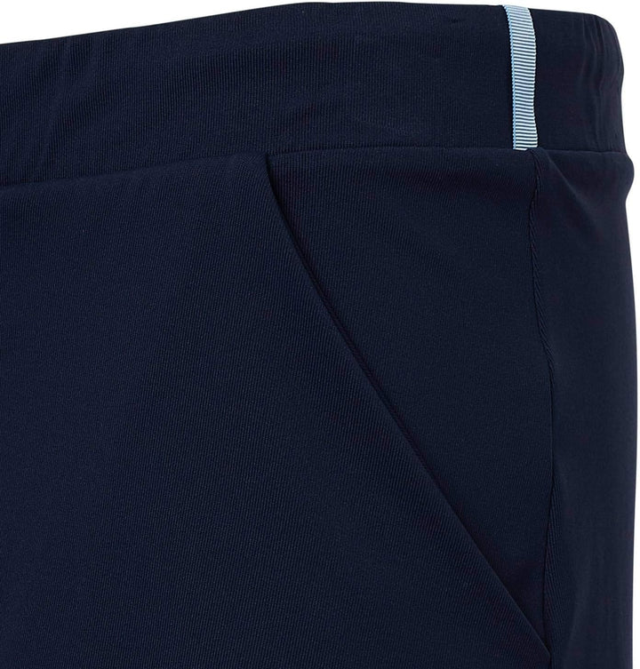 Sportkind Mädchen & Damen 2-in-1 Tennisrock mit Taschen & 3/4 Capri Leggings, Laufrock, Yogahose mit