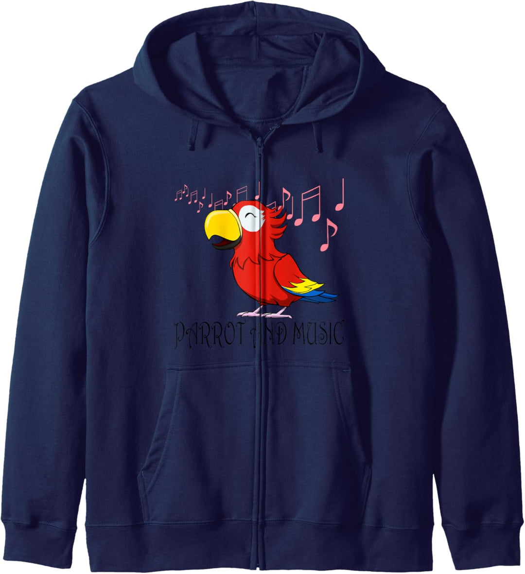 Singender Papagei Musik Fans Musiknoten Kapuzenjacke