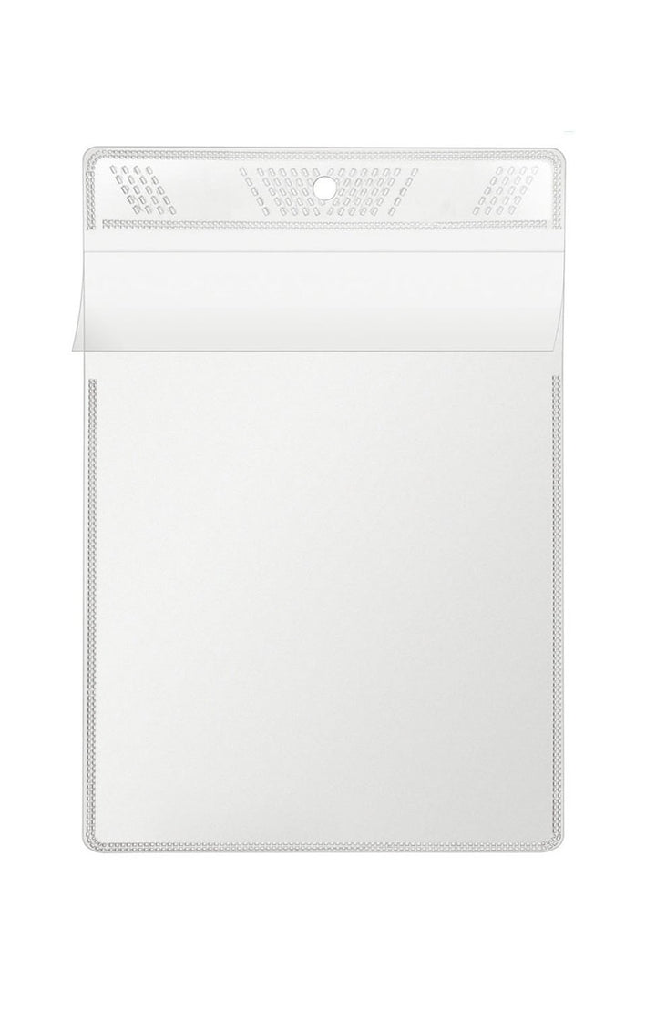VELOFLEX 3306000 - Sichttasche glasklar, DIN A6, mit Überfallklappe, Ideal für Aushänge, 100 Stück 1