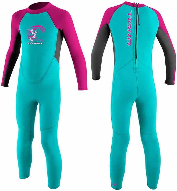 O'Neill Herren Toddler Reactor Ii 2mm Back Zip Full Wetsuit Neoprenanzug 3Y Aqua / Berry, 3Y Aqua /