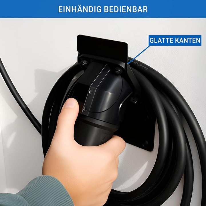 Vicera platzsparende Typ 2 Ladekabel Halterung – Widerstandfähige Kabelhalterung aus rostfreiem Stah