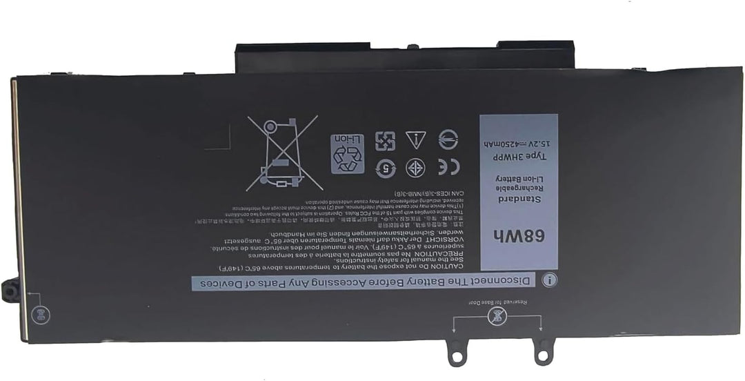 3HWPP 68Wh Ersetzen für Dell Latitude 5510 5511 5501 5410 / Precision 3541 3551 3550 / 3HWPP 3PCVM 1