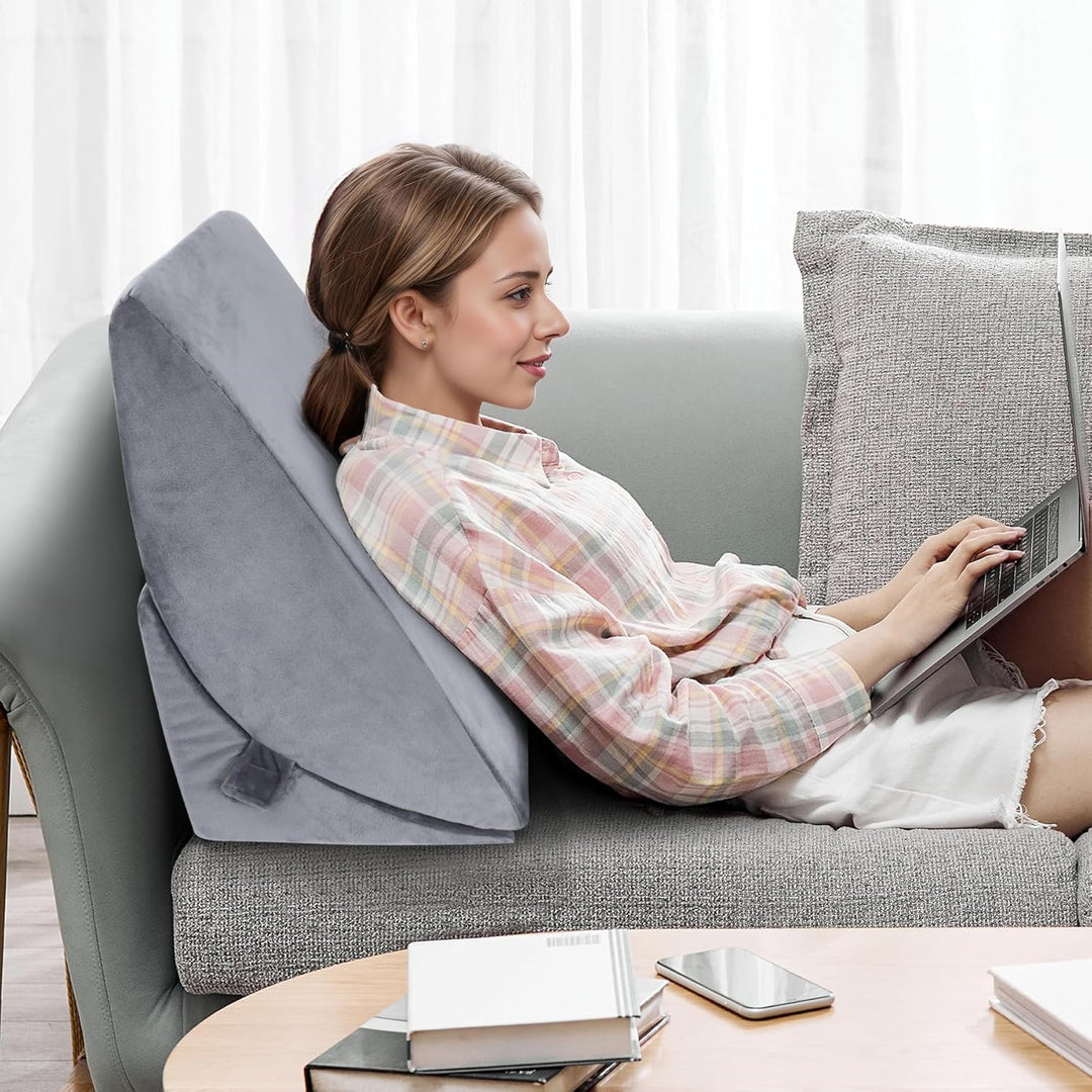 Babenest Verstellbares Keilkissen mit Hochdichteschaum, Ergonomisches Rückenkissen für Bett &amp; Sofa,