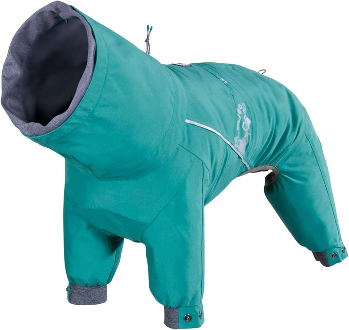 Hurtta Mudventure Overall ECO, Hunderegenmantel, Wasserdicht, Peacock-Türkis, 35S 35S Peacock, 35S P