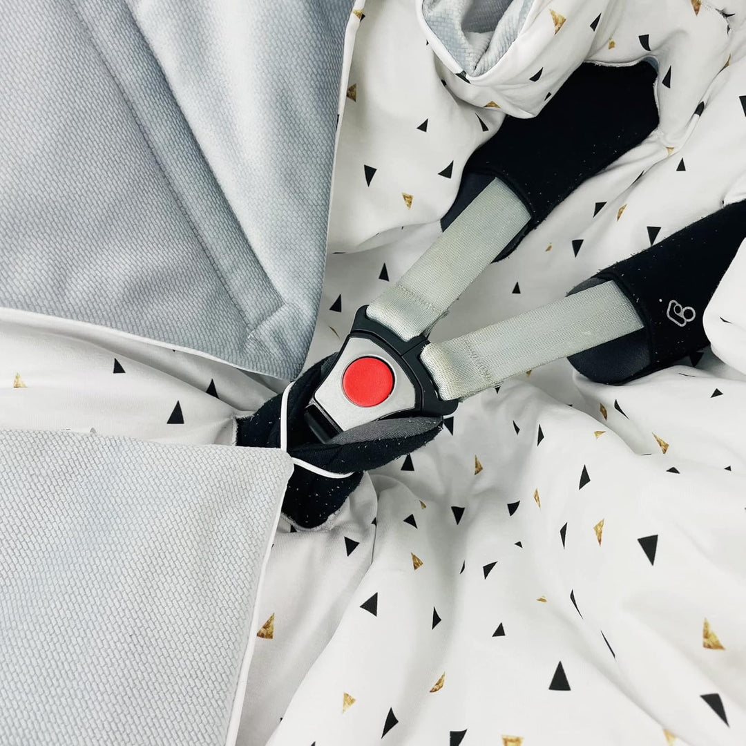 BABEES Einschlagdecke für Babyschale Autositz FRÜHLING Sommer, Universal, Velvet Baby Decke mit Klet