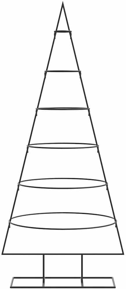 vidaXL Metall-Weihnachtsbaum für Dekorationen Schwarz 150 cm, Weihnachtsbaum, Metallbaum, Tannenbaum