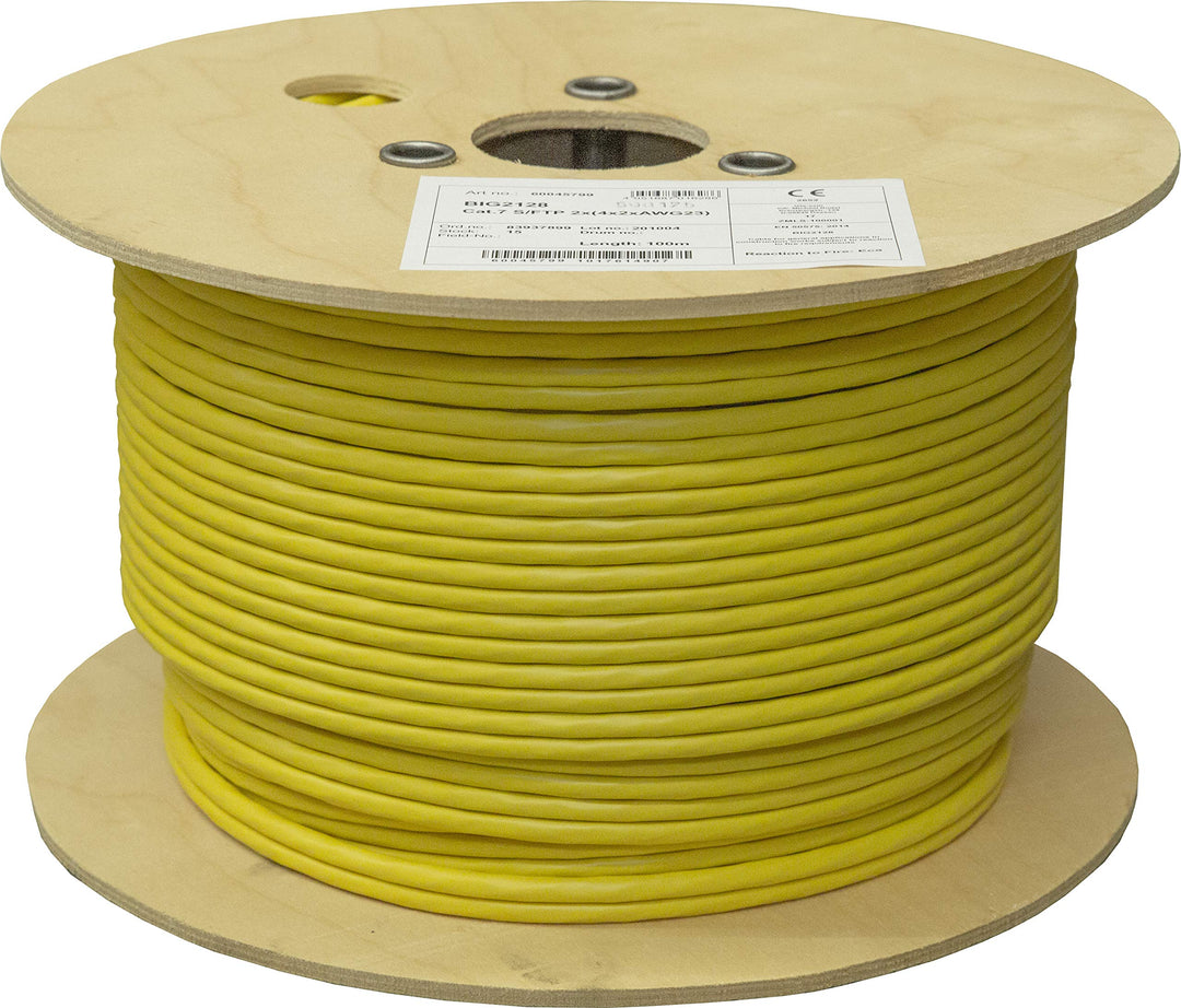 BIGtec CAT 7 Netzwerkkabel Verlegekabel LAN Kabel 100m duplex CAT7 PiMF halogenfrei BauPVO Eca POE g
