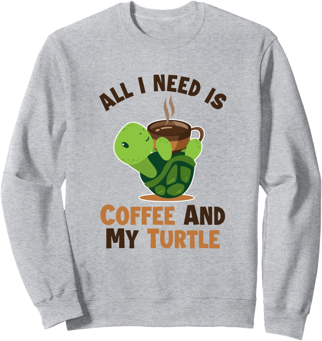 Coffee and my Turtle Landschildkröte Schildkröte Sweatshirt