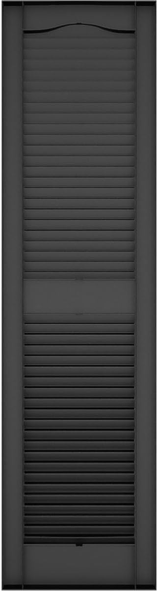 Ekena Millwork Lifetime Vinyl LL1S12X03600BL Standard Cathedral Top Center Mullion, Open Louver Viny