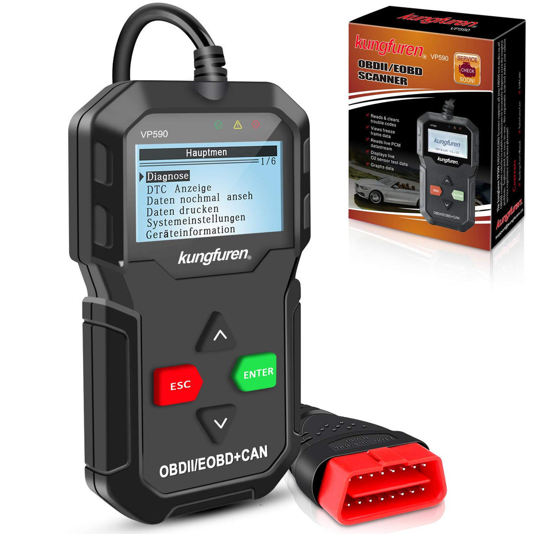 OBD2 Scanner, OBD2 Reader Classic Enhanced Universal Cable Car Engine Fault Code Scanner OBD Diagnos