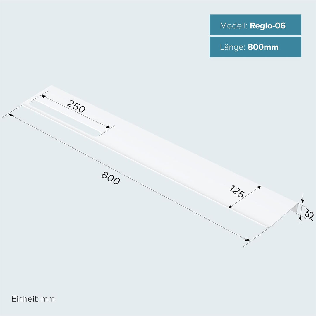 doporro Duschablage ohne Bohren 80 cm, Duschregal selbstklebend aus Aluminium, Wandregal/Badregal mi